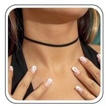 TseenYi Schwarzes Wildleder Boho Choker Halsband Vintage Leder Punk Kette Samt Schmuck Für Frauen