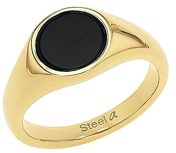 amor Cupid Ring Acero Inoxidable Unisex Anillos de Hombre para Mujer, Negro, Viene en Caja de Regalo de Joyería, 2037297