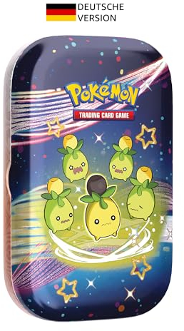 Pokémon-Sammelkartenspiel: Mini-Tin-Box Karmesin & Purpur – Paldeas Schicksale: Olini (2 Boosterpacks, 1 Sticker & 1 Bildkarte)