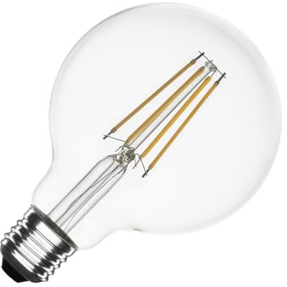 LEDKIA LIGHTING Bombilla Filamento LED E27 8W 1055 lm G95 No Flicker 2700K Blanco Cálido