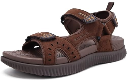 KuaiLu Sandalias de Senderismo Hombre Cómodo Ortopedicas Recuperación Trekking Sandals con Soporte del Arco Aire Libre Verano Casual Playa Grueso Cojín Deportivo Zapatos