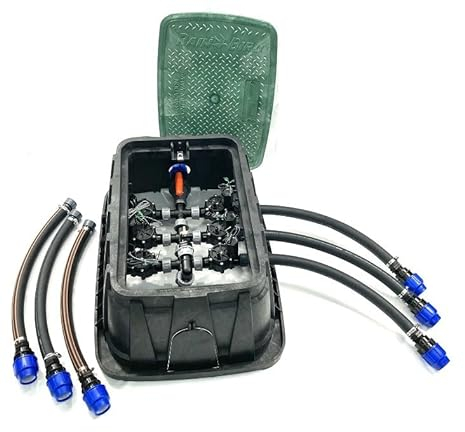 A.N. - Regenengel easystart Premium - vormontierte Ventilbox- Rohranschlüsse in 25 mm (6 Zonen)