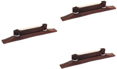 ibasenice 3stücke Archtop Gitarre Brücke Aus Palisander Mit Knochen Sattel Höhenverstellbar Für Akustische Gitarren Leichtes Design Für Präzisen Und Langlebigen Einsatz