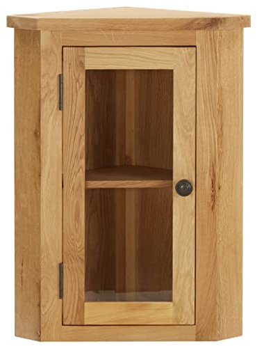 Home Outdoor OthersWand-Eckschrank, 45 x 28 x 60 cm, Eichenholz massiv