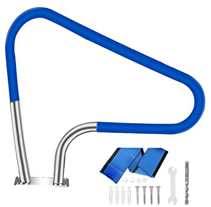 Échelle de Piscine Hors Sol avec Mains courantes, marches vers Le Pont, Rampe de Piscine réglable, échelle de sécurité, Accessoires de Bar de Piscine