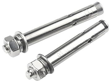 ORANXIN M8 x 150mm 2 Pcs Rostfreier Stahl 304 Dehnungsbolzen für Beton Wand Befestigung Ankerbolzen Extern Expansionsrohr Explosion ziehen Schrauben