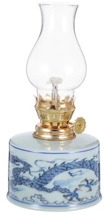 Alipis Öllampe Für Camping Vintage Porzellan Kammer Öllaterne Dekorative Lampe Für Den Innenbereich