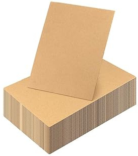 Lot de 40 feuilles de carton ondulé A4-2 mm d'épaisseur - Marron - Pour le bricolage, l'expédition, l'emballage, les colis, les arts, l'artisanat