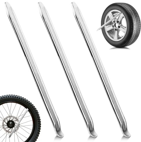 KILDOWS 3 Pièces Demonte Pneu, 30cm Démonte Pneu Moto Levier de Pneus de Voiture Manuel Outils de Réparation de Pneu Démonte-Pneu pour Changement de Pneu Trottinette Electrique Vélo Moto Voiture