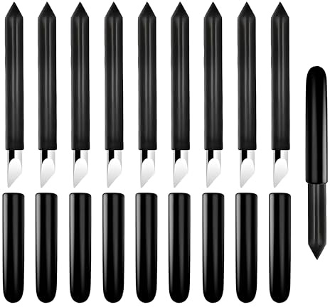 10Pcs Cricut Maker 3 Klingen Hochwertige Klingen mit Feiner Spitze,Cricut Zubehör Kompatibel mit Schneidemaschinen, Ersatzschneideklingen kompatibel mit Explore Air/Air 2/Explore Air 3 (Schwarze)
