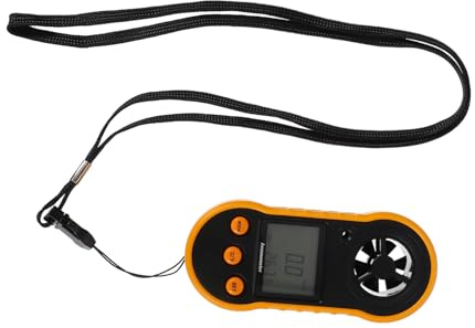 NULYLU 1 Pièce Anémomètre Digital Portable Écran Rétroéclairé pour Mesurer Vent Température Instrument Ergonomique de Mesure de Air de Mesure