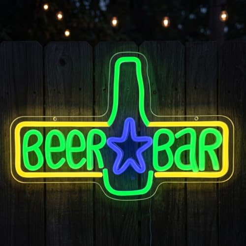 Beer Neon Schild Bar Led Schild für Wand Dekor Bier Leuchtreklame Heoneker Neon sign Lampe Dimmbare USB Powered für Zuhause Man Cave Garage Kneipe Beers Kneipe Party Club Restaurant Hotel Nachtclub