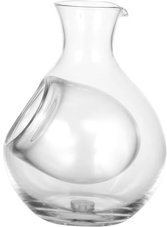 JECOMPRIS Decantador de Vino de Cristal con Soporte Dispensador de Hielo para Brandy y Vino Jarra Elegante y Práctica para Bar