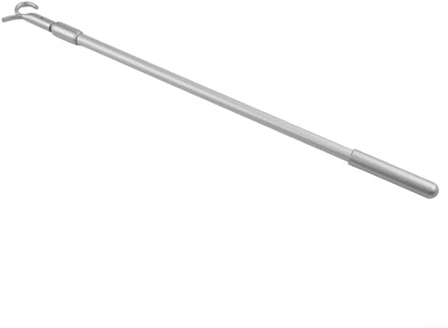 Sandyseptember Asta telescopica per tenda in lega di alluminio 33 60 cm con gancio stabile e rotazione per l'uso con pali aprifinestra e accessori per tende