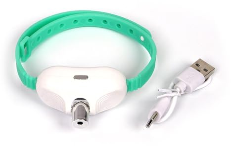 Collar Interactivo Láser para Gatos Juguete con Proyector de Luz y Control Remoto para Mascotas, Alivia el Aburrimiento, Ejercicio para Gatos Indoor, Función Automática (Verde)