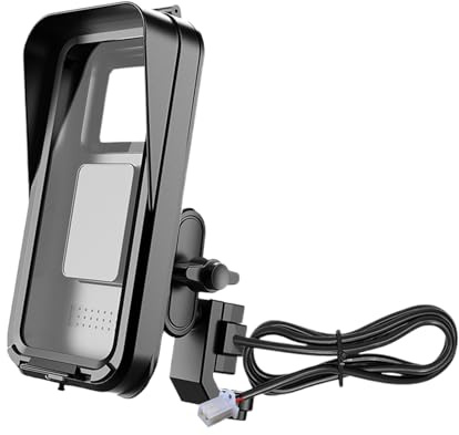 Electric Scooter Phone Holder | Phone Mount for Waterproof Handle with Rain Cover | Bicycle Accessories for Viewing Video Recording Riding Navigation Road Trip Mountain, Multi-Device Mounting
