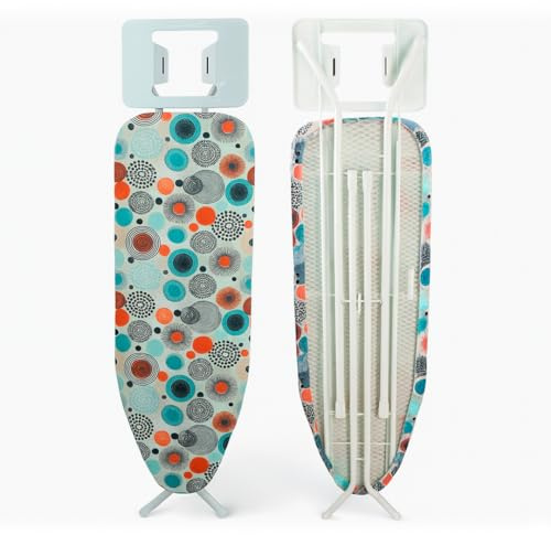 Nordiq - Tabla De Planchar - Tablas De Planchar - Tabla Plegable Y Ligera - Funda 100% Algodón - Multicolor 130x84x34cm
