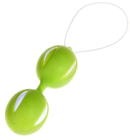 Fops Beckenbodentrainer für Frauen – 61g Liebeskugeln aus medizinischem Silikon – Effektives Beckenbodentraining & Rückbildung – Kegel-Kugeln für Anfänger (Ø 3,7cm) – Wasserdicht & Sanft – Grün M01
