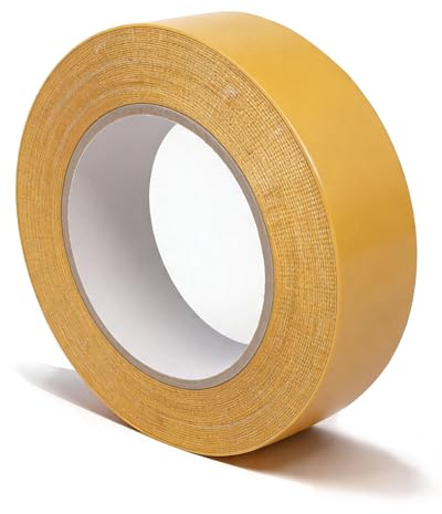 APICORT Dubbelsidig tejp extra stark – 30 mm x 20 m matttejp utan märken, dubbelsidig tejp perfekt för matta, foto, vägg, kök, hem och skola – lätt att skära och ta bort