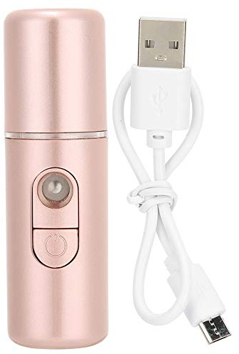 Steamer facciale nano ionico, sauna facciale vapore viso, piccola nebbia viso handy, idratante SPA per donne e uomini, Oro rosa