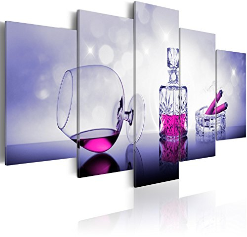 B&D XXL - Akustikbild 225x112 cm Bilder mit Akustikschaumstoff Hochleistungsschallabsorber Schallschutz Leinwandbild XXL 5 tlg Wandbild i-A-0110-b-o
