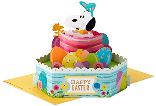Hallmark Paper Wonder Peanuts - Tarjeta de Pascua desplegable (huevo de Pascua Snoopy)