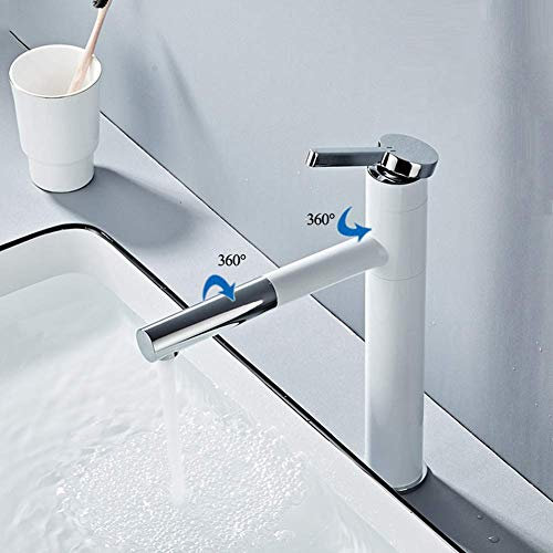 Waschbeckenarmaturen, 360 ° drehbarer Wasserhahn mit herausziehbarer Brause, Küchenarmaturen aus verchromtem Messing, für Küchenwaschbecken,M