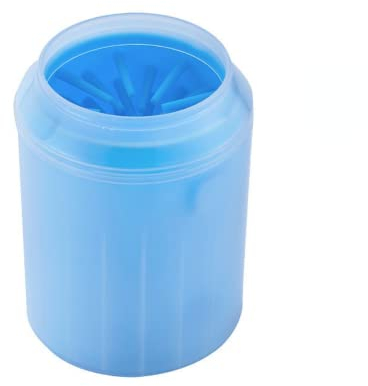 Blauer Kleiner Hund Pfotenreiniger Tasse Weicher Silikonkamm Tragbares Outdoor-Haustierhandtuch Fußwäscher Pfotenreinigungsbürste Schneller Fußreinigungseimer Schön und attraktiv