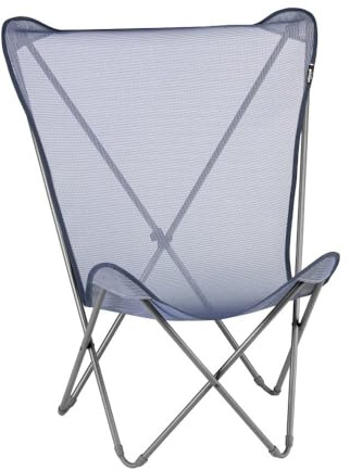 Lafuma MOBILIER - Faltbarer Butterfly Chair POP UP - Strapazierfähiges & Abnehmbares Batyline®-Gewebe - Außenstuhl für Terrasse, Lounge, Garten - 1 Position, Höchster Komfort, Frankreich - Blau Ozean