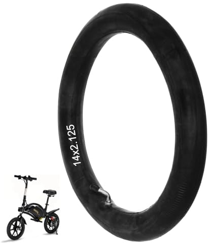 M365Lyon - Chambre à air 14x2.125 14 Pouces Valve coudée pour Draisienne, Vélo Pliable, Poussette, Vélo Enfant Compatible 14 Pouces Balance Bike (1 Tube)