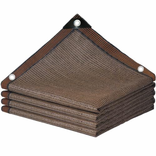 CAQXAQP Rete Ombreggiante 3mx4m con Occhielli – 85% di Ombreggiatura – Telo Ombreggiante per Pergola, Patio, Giardino e Serra – Protezione Solare per Esterni Marrone