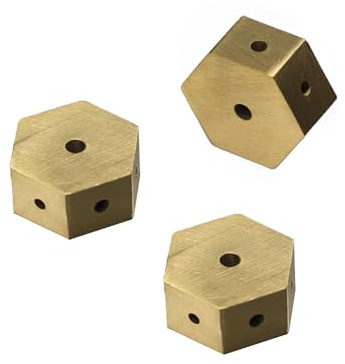 Chenshuo Mini Dual Purpose Incense, Brass Incense Holder for Incense Sticks, Hexagonal Shape Burner Plate Holder Censer Home Decoration, 3 Pcs