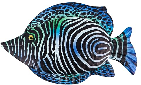 OUNONA Metall Fisch Wand Dekor Eisen Fisch Kunst Wohnzimmer Dekoration Garten Hängeornament Ozean Wandkunst