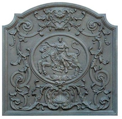 Lastra in ghisa per camino decoro DAMA CM. 80 × 80 H SP. 2 cm DS