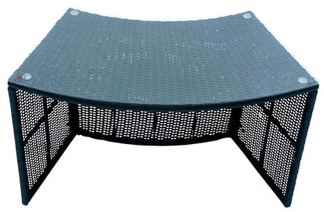 Canadian Spa CO. Barra para Piscina, Muebles de Borde para Piscinas de hidromasaje Redondas y jacuzzis, colección de Muebles Borde, Mimbre Resistente a la Intemperie, Marco de Aluminio antioxidante