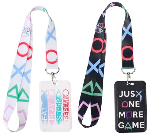 GTOTd Video Game Lanyard Schlüsselband (2 Pcs) with Ausweishalter | ID Badge Holder, Merch Spiel Party Zubehör Dekor ID Badge Halter Schlüssel String Brieftasche Telefon Teens