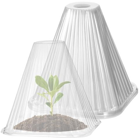 Faankiton 20PCS Garden Cloche for Plants, Reusable Garden Cloche Plant Covers, Garden Bells Plant Protection Bell, Plastic Transparent Plant Covers, Plastic Plant Cloche Covers, Plant Bell Cover