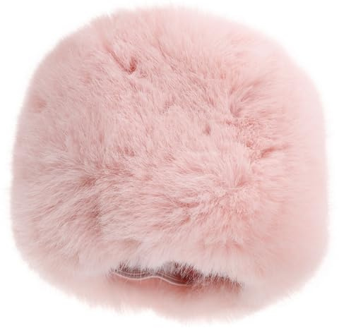 Abaodam Pink Fluffy Microphone Windscreen Cover for Lapel and Headset Mics, Furry Windshield Dustproof Foam Protector for Small Broadcast Microphones,