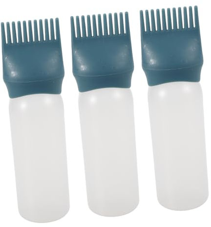 FOMIYES 3piezas Botella De Tinte Cabello De Plástico Aplicador De Peine Para Aplicar Tinte y Champú Unidades Para Profesional Salón