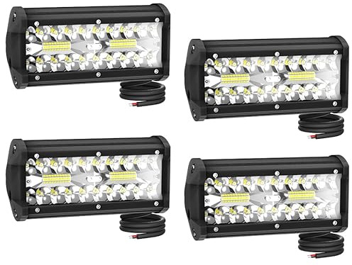 AufuN LED Arbeitsscheinwerfer 6 Zoll 120W Cree LED Zusatzscheinwerfer Offroad 10-30V 13,500lm Auto Scheinwerfer Flutlicht Wasserdicht IP67 Arbeitslicht(4 Stück)