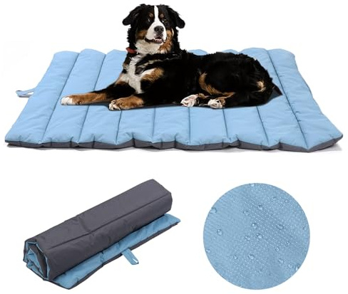 Hengrongshen Hundedecke Wasserdicht und Waschbar 110×68 cm – Weiche rutschfeste Haustierdecke für Sofa, Auto & Outdoor, Kuschelige Decke Geeignet für Hunde & Katzen (Seeblau)