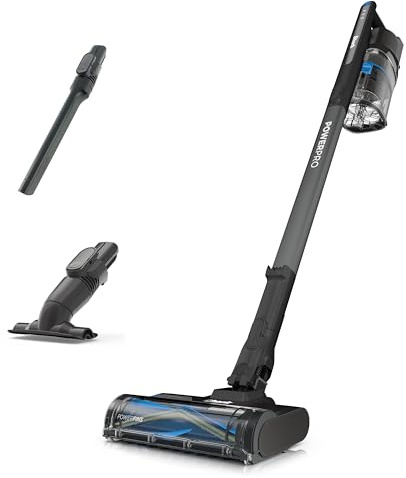 Shark PowerPro Aspirapolvere Senza Filo, FloorDetect, Antigroviglio, Anti-Allergen Complete Seal, Leggero, Aspirabriciole, Autonomia 50 minuti, Contenitore XL, Blu Metallizzato IZ370EU