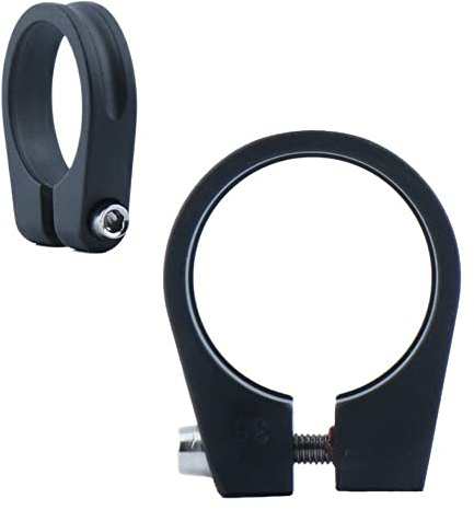 Sattelklemme 1 Stück Superleichter Fahrradsitz Postklemme CNC Legierung Radfahren Sattelsitzpfostenklemme for 25.4 27.2 30.9 31,6 mm Fahrradstützpfahl(Black 31.8mm)