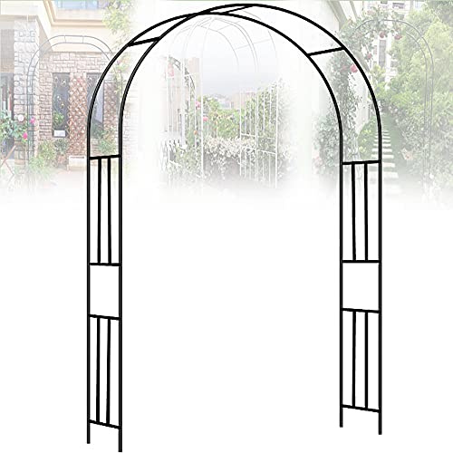 Pabellón redondo de hierro para plantas trepadoras, decoración de boda, 120 x 240 cm, estructura de enrejado al aire libre, hierro elegante