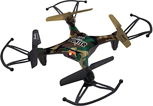 Revell Control Quadrocopter Air Hunter, Einsteiger-freundlich, 3 Geschwindigkeitsstufen, Headless Mode, Flip-Funktion für Überschläge, Mit LiPo Akku und USB-Ladegerät, Präzise Fernsteuerung