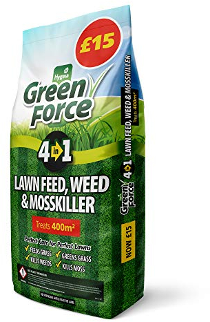 Greenforce G21086 Green Force Lawn Feed Weed Moss Killer 400m2 Fertilizer, Grey, 30.0 cm*21.0 cm*11.0 cm