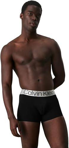 Calvin Klein Pack de 3 Calzoncillos Bóxer para Hombre Algodón Elástico, Negro (Black), M