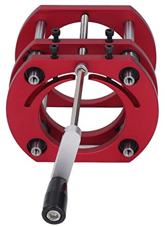 Router Table Lift Base, Aluminum Alloy Stainless Steel Sturdy 4 Jaw Clamping Simple Router Table Lift Tool with Handle for Woodworking