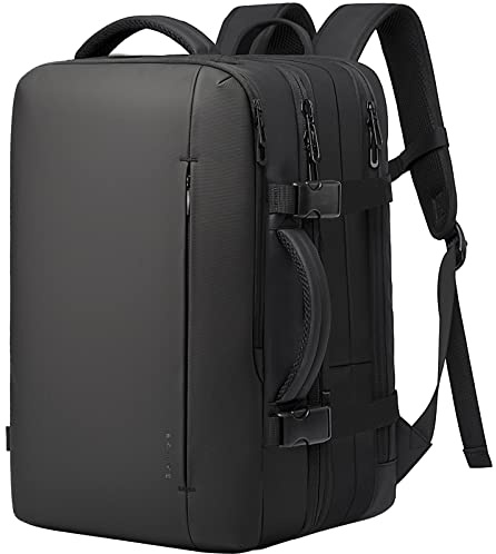 BANGE 35L Men's Expandable Laptop Backpack for 17.3Inch Laptop, Carry On Backpack Fits Under Seat Airline Approved, Personal Item Travel Bag for Men