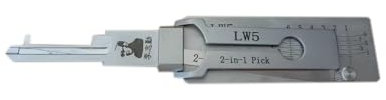 LiShi LW5 2-in-1 Dietrich und Decoder, für die Haustür, Zivilschlösser und Schlüsselleser, professionelles Schlosser-Werkzeug